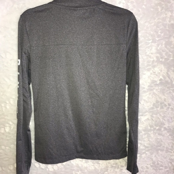 FINAL SALE Victoria's Secret Pink Heather Grey 3/4 zip Pullover Size Sm… - Picture 4 of 6